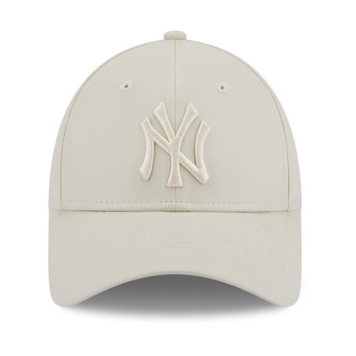 Casquette Femme - New Era - 9Forty - Simili Cuir - New York Yankees - Stone