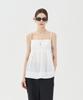PINBLACK Peplum Strap Sleeveless White
