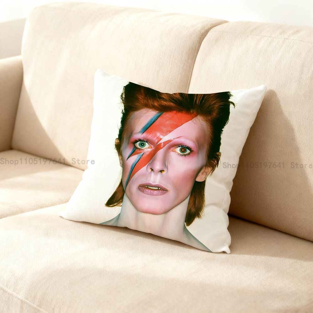 D-David Cool B-bowie Pillow Case Cushion Cover Home Decor Birthday Gift Pillowcover 12x12Inch