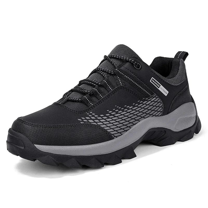 Men Hiking Shoes Waterproof Man Combat Boots Non-Slip Casual Men's Shoes  New Outdoor Wear-resistant Training Sneakers