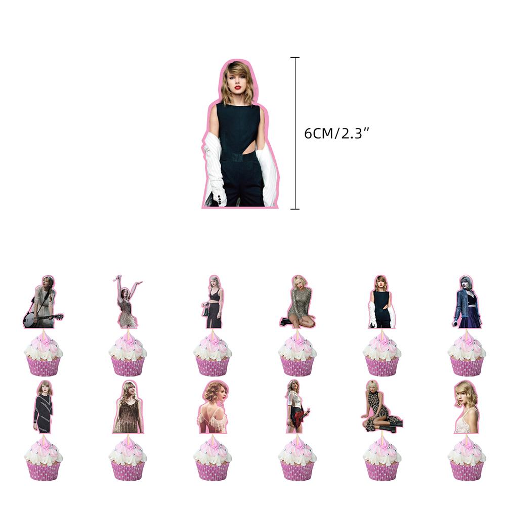 32pcs Taylor Birthday Party Decorations Including Cake Topper, Banner, Balloon