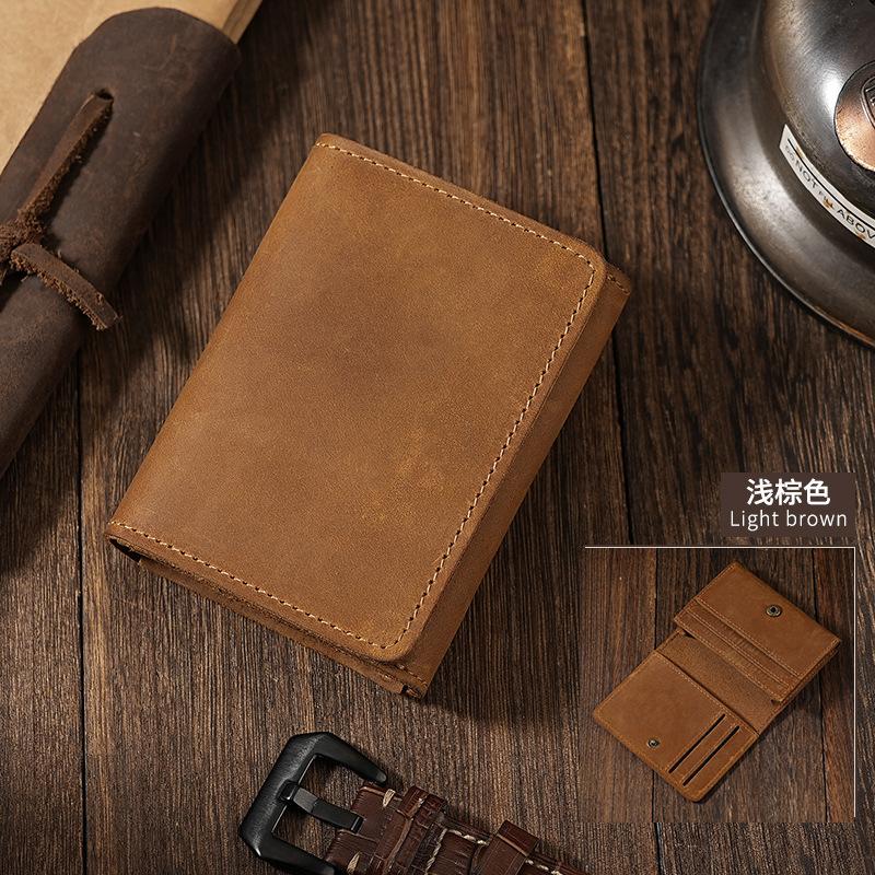 

Сумка для визиток, ретро сумка для визиток, мужская и женская маленькая сумка для карточек из натуральной кожи, визитница. коричневый