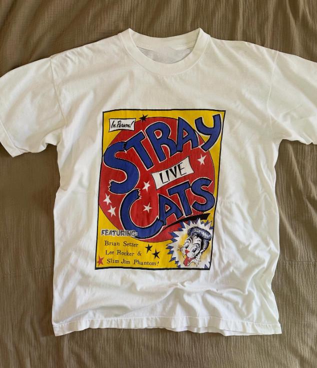 Rare Stray Cats Band Music US TOUR 1992 s T-shirt S to 5XL NE585 Unisex T-Shirt S