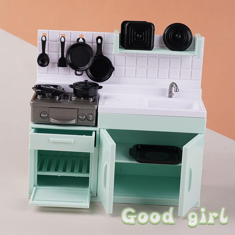 New.1Set Mini Model Stove Kitchen Scene Simulation Children Doll Play Home Toy Ornament Compact Kitchenware Kit For Playtime Fun