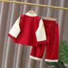 Chinese Style Summer Hanfu Set: Baby Boy's 1st Birthday Retro Short-Sleeved Tang Suit