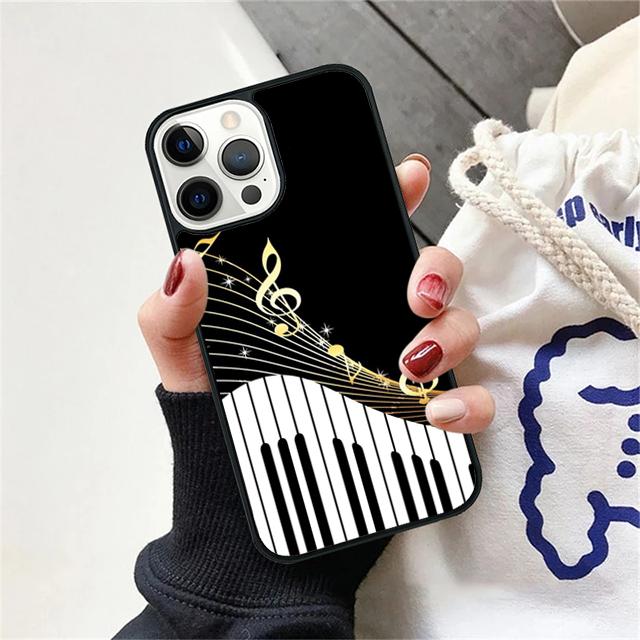Piano Keys Music Coque Shell For iPhone 17 Air 15 16 14 13 12 Pro Max 11 Pro Max Plus Phone Case Cover
