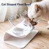 Plastic Pet Bowl Anti Slip Cat Bowl with Bracket Cats Neck Protection Food Feeder Feeding and Water 2-in-1 Creative Pet Supplies