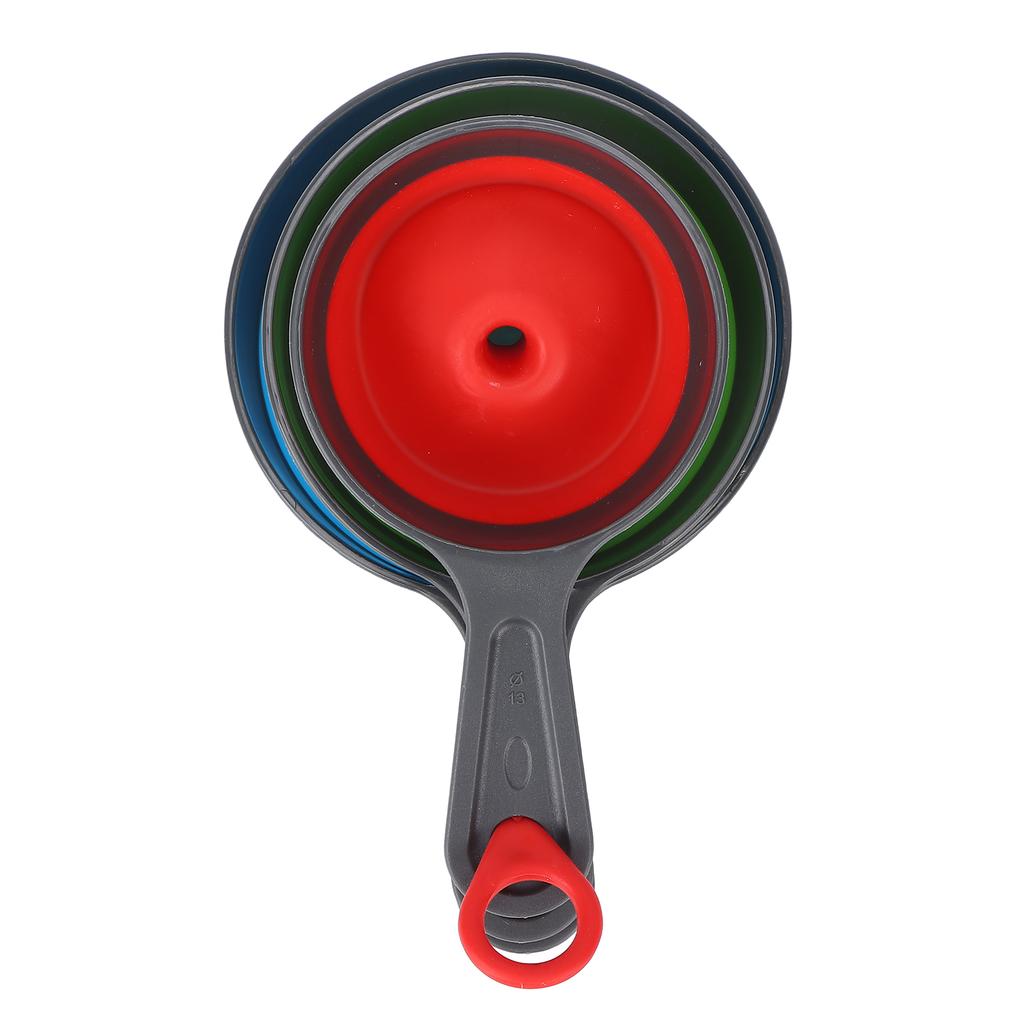 Canning Funnel PP Silicone Material Clip Circle Design 3 Colors 3 Size Foldable Lightweight Wide Mouth Funnels