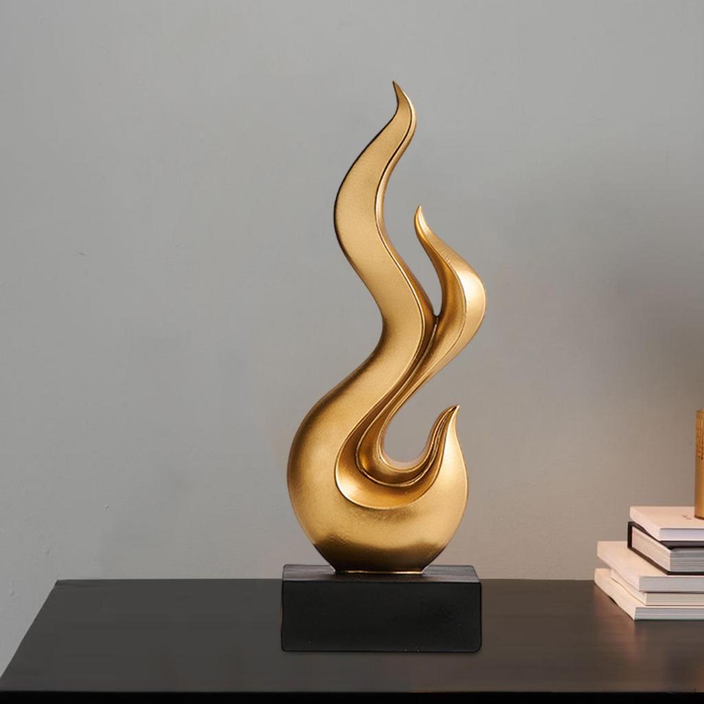 Flammendesign Harzfigur für Desktop-Ausstellung, Einzigartiges Kunstwerk Zuhause