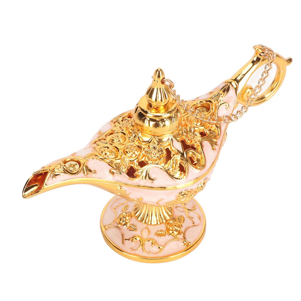 Retro Arabian Lamp Zinc Alloy Home Party Tabletop Exquisite Carved Legend Wishing Light Props