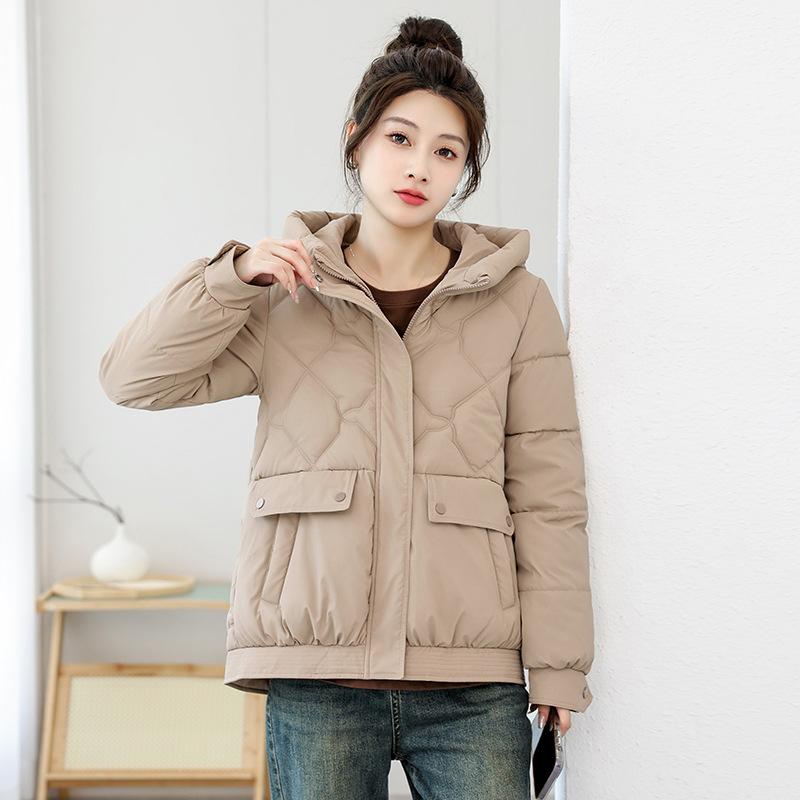Loose Thermal Cotton-padded Clothes Women's Winter Versatile Casual Hooded Cotton Clothes Fashion Coat