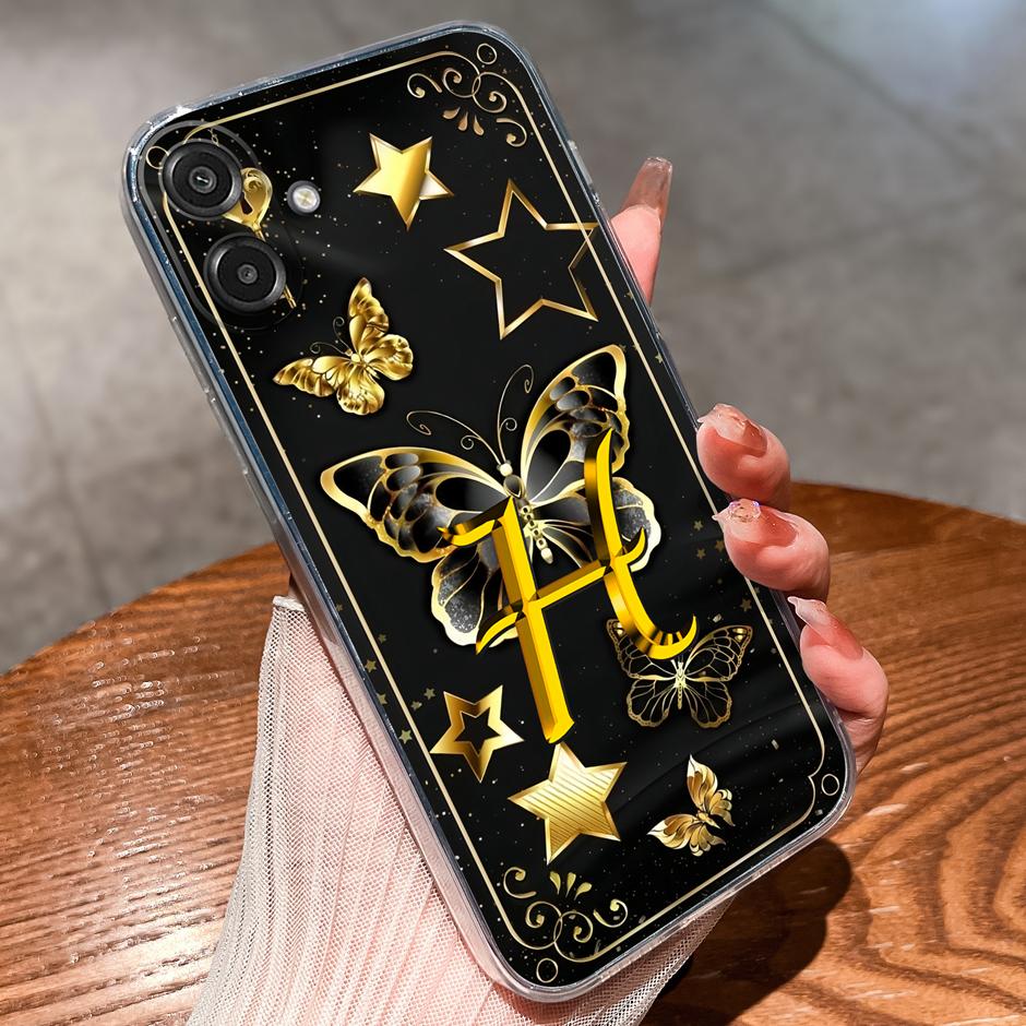 Phone Case For Samsung Galaxy A06 A07 4G 5G Cute Butterfly Letter Clear Silicone Protective Cover For SamsungGalaxyA06 A07 Funda
