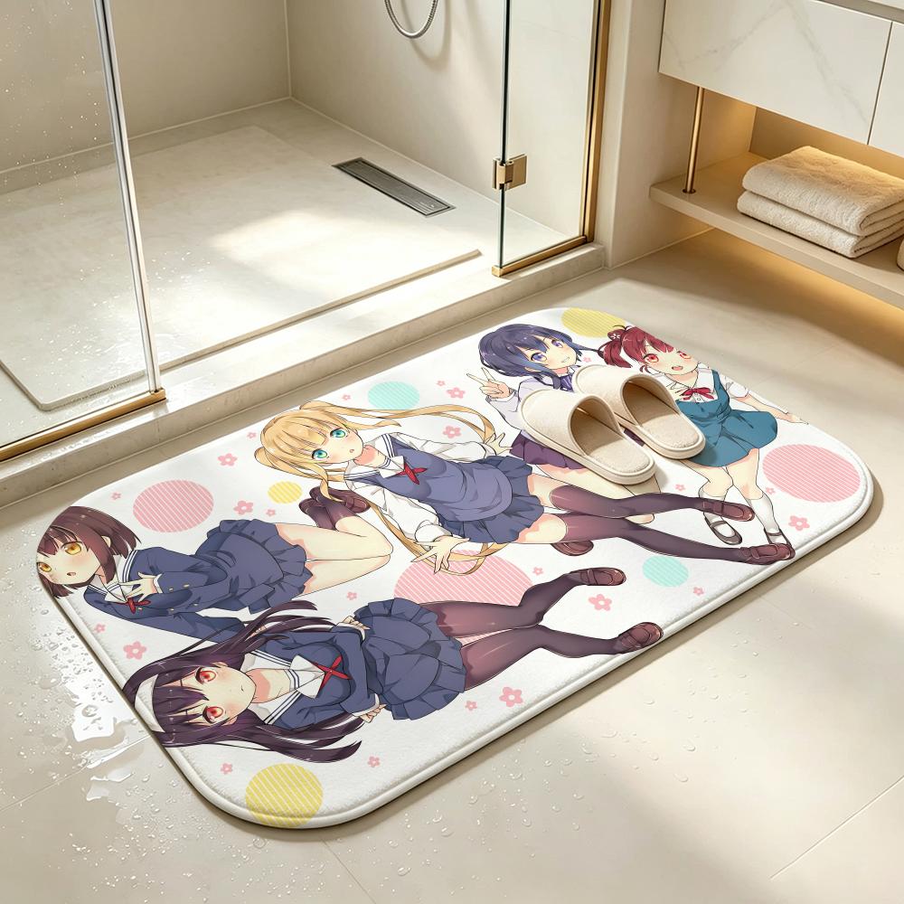 Saekano How to Raise a Boring GirlfriendS Floor Mat Bedroom Carpet, Bathroom Foot Mat, Doormat, Non-Slip Absorbent Multi-Use