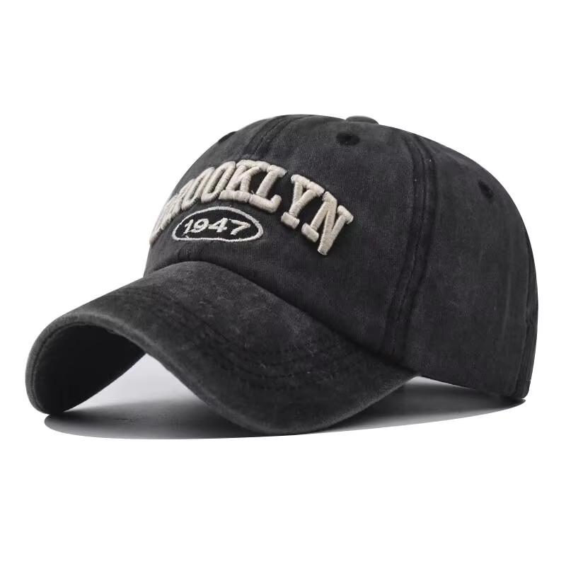 High Embroidery Snapback Hat for Men Vintage Black Green Washed Baseball Caps for Women