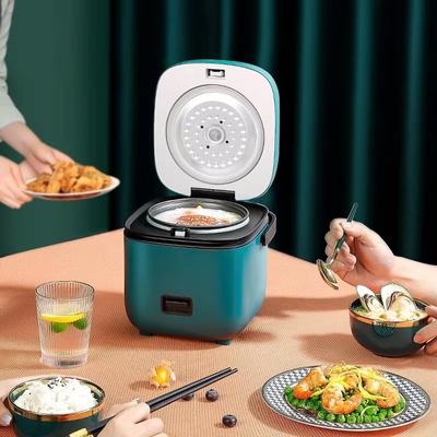 Mini Rice Cooker Automatic Household Kitchen Electric Cooking Machine 1-2 People Food Warmer Steamer 1.2L Small Rice Cooker