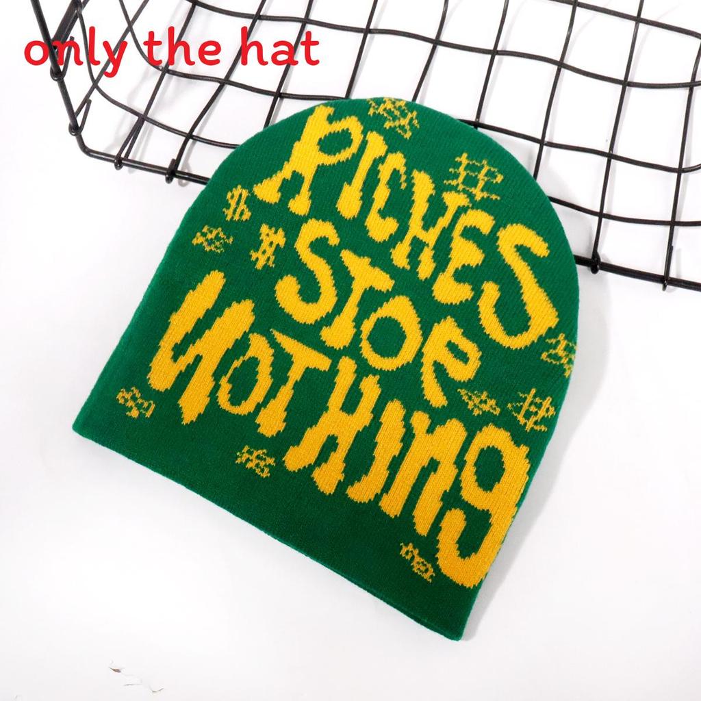 Cap Autumn Knit With Letter Embroidery Design For Casual Street And Wear Sports