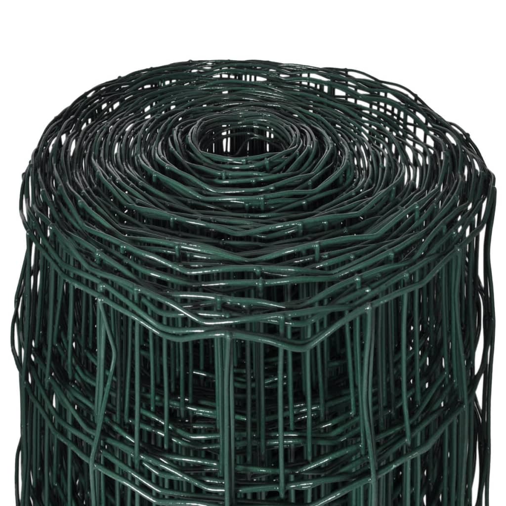Vidaxl Euro Fencing, Steel, 25 X 1.2 M, Green