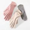 Kvinner Berøringsskjerm Hansker Mote Votter Høst Vinter Varm Tynn Cashmere Solid Sykkel Drive Semsket stoff Elegant vindtett