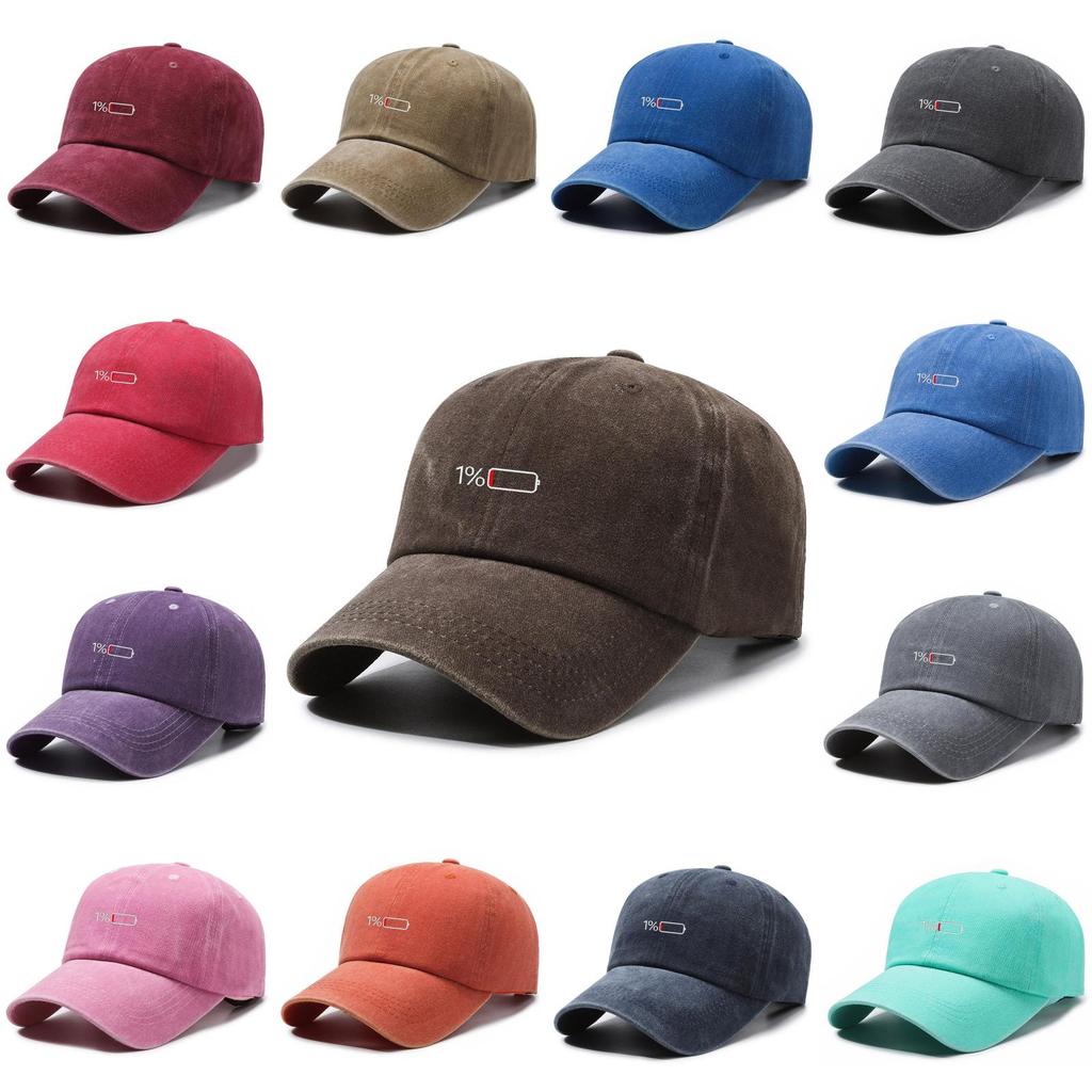 Vintage Wash Cotton Baseball Cap With Curved Brim For Casual Style And Sun Protection