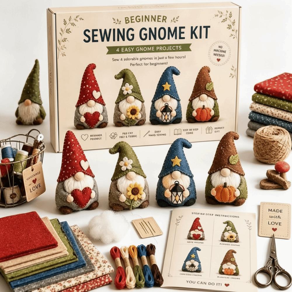 Cartoon Animals DIY Sewing Kit Easily Sewing Handmade Keychain Art Fabric Art Craft Set DIY Crafts