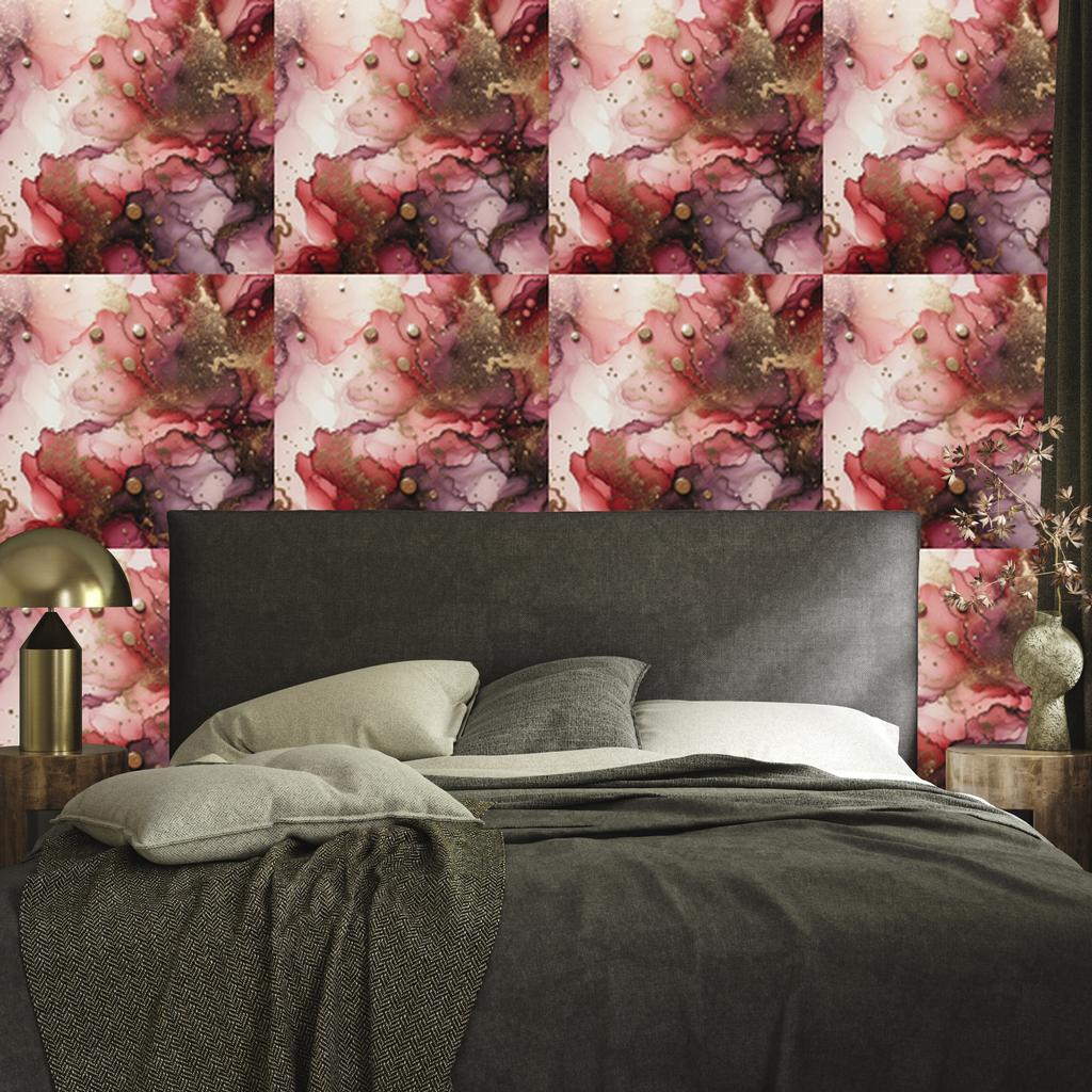 Ink Red and Coral Wallpaper for Living Room and Bedroom 50x1000