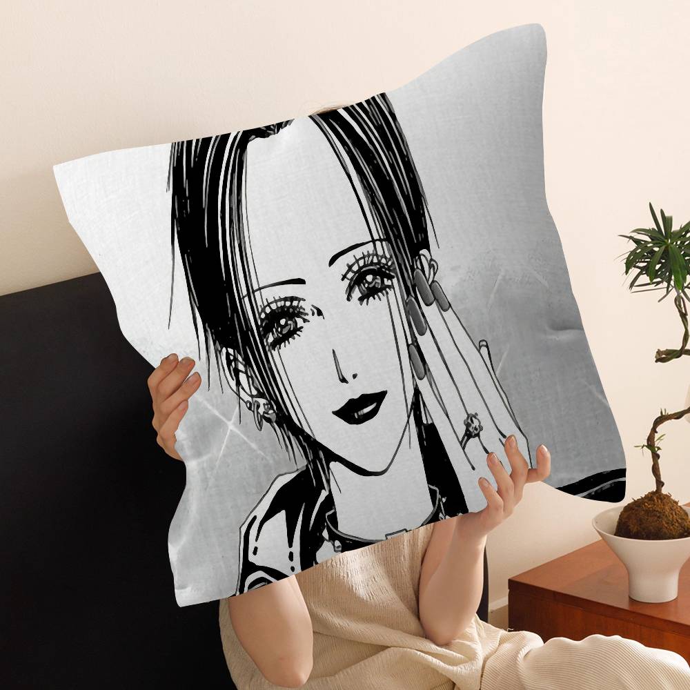 Anime N-NANA Black and White Comics Pillow Cover Sofa Cushion Cover Home Room Decoration Children Gift