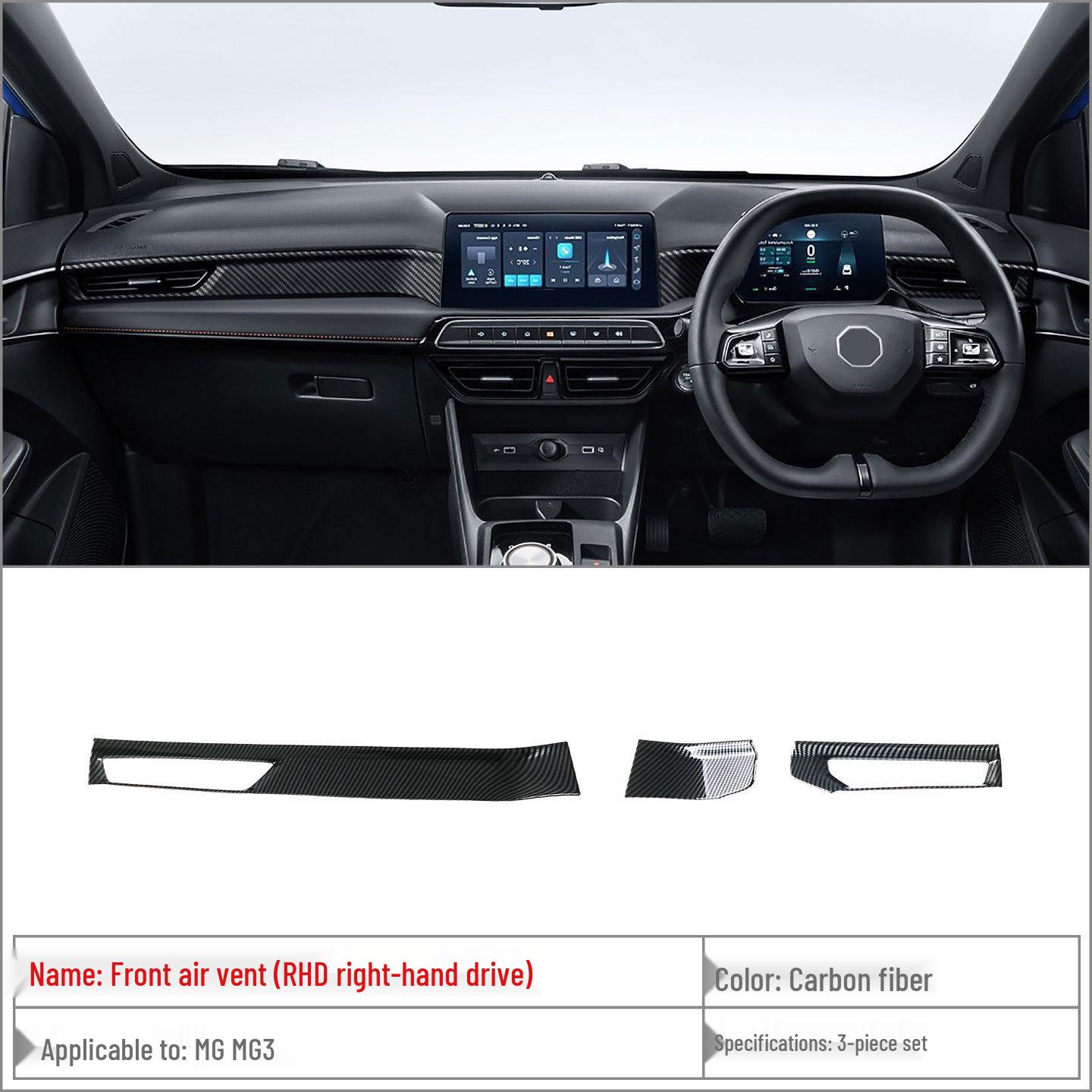 

2024 MG3 Front AC Vent Trim & Center Console Decorative Panel Upgrade