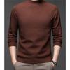 Men's New Autumn and Winter Half Turtleneck Solid Color Fashion Casual Knitted Bottoming Shirt Sweater Men's Clothing