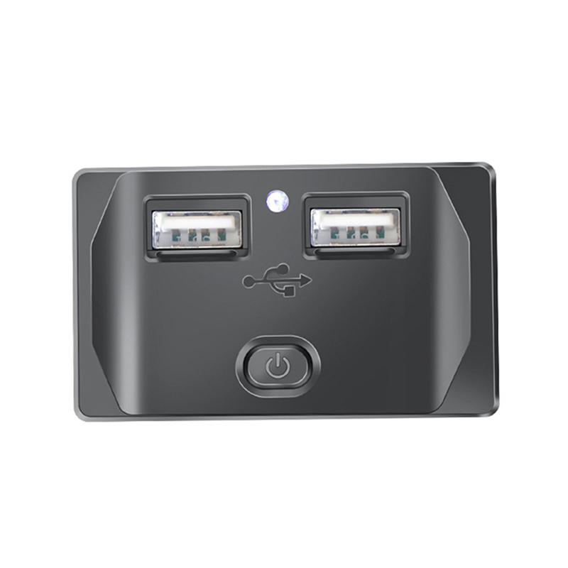 

3.1A двойной USB-порт, розетка, автомобильное зарядное устройство, панель крепления для автобуса, лодки, морского грузовика, тележки для гольфа 12-24 В синий