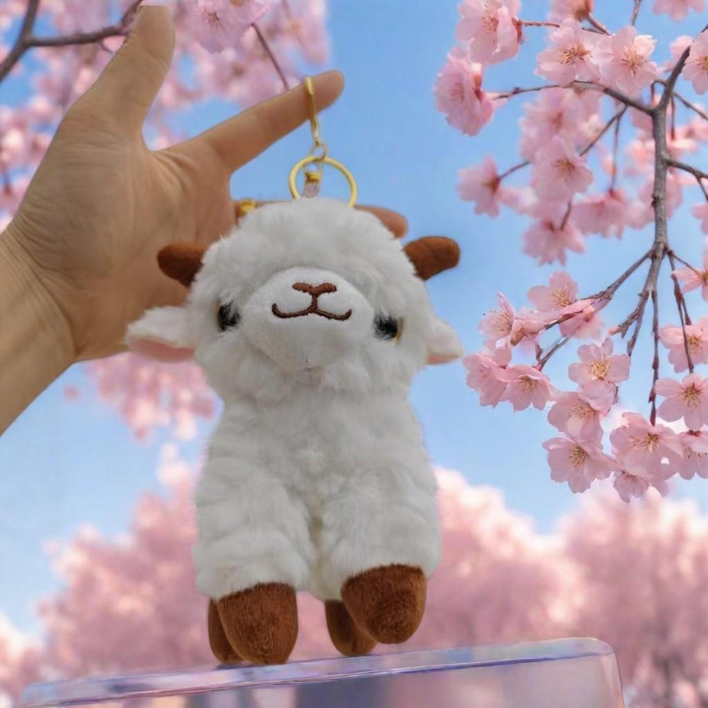 Plush Sheep Keychain Soft Crystal Plush Keyring For Kids And Teens
