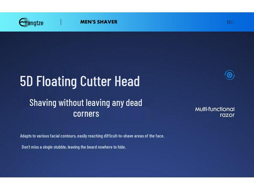 Yangzi Mini Electric Shaver for Men - Small Beard Trimmer, Super Clean Steel Cutter.