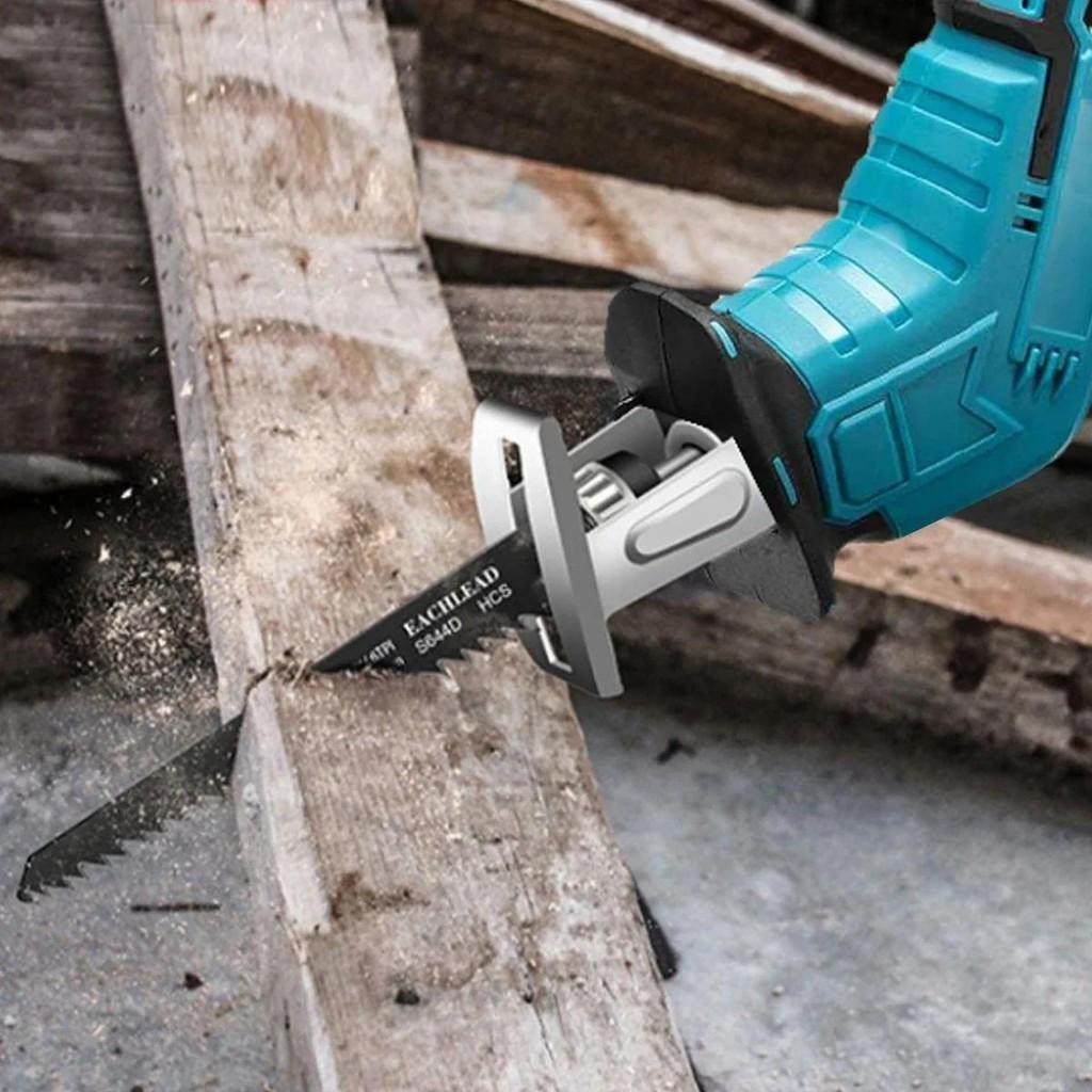 Cordless Electric Reciprocating Saw Adjustable Speed Cutting Bandsaw Wood Metal PVC Pipe Cutting Tool