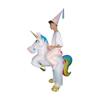 Colorful Unicorn Inflatable Suit Riding Pegasus Cartoon Doll Costume Prop Festival Party Stage Performance Cosplay Clothing