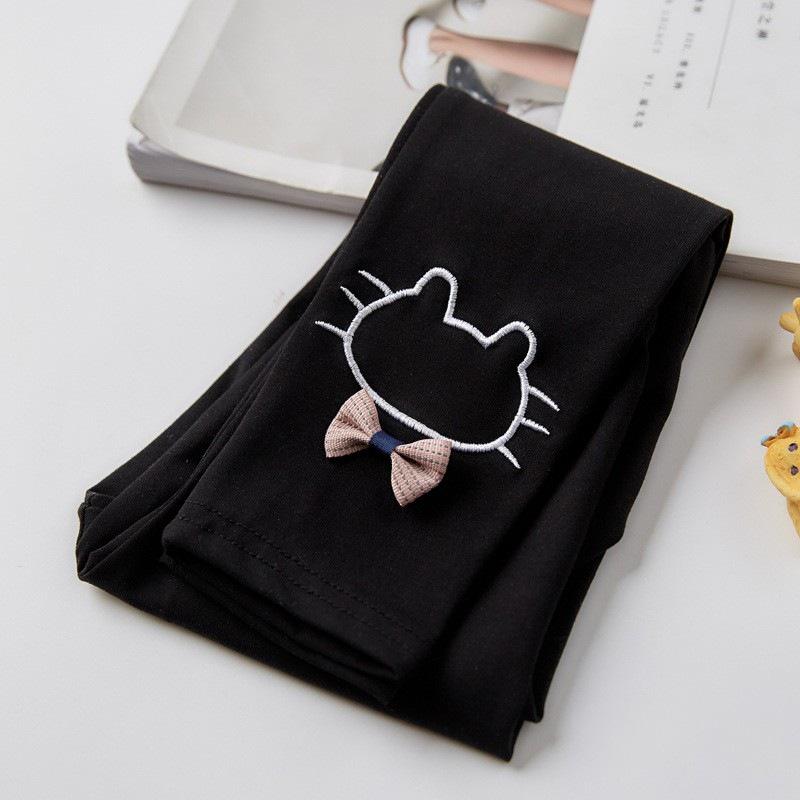 Trendy Girls' Cartoon Cropped Leggings for Spring & Autumn