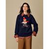 INMAN Women's 2025 Winter Teddy Bear 3D Knit Pullover Sweater
