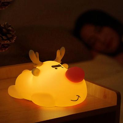 Silicone Cute Rechargeable Night Light Tap Control Dimmable Bedside Table Lamp Baby Night Light for Babies Toddlers & Children