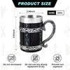 Retro Viking Mug Stainless Steel Beer Mug Home Shatterproof Bar Decor Coffee Water Cup Vintage Mug Drinkware Kitchen Supply Gift