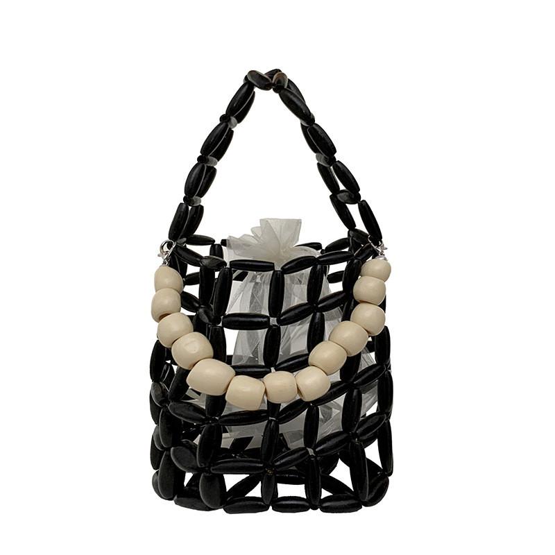 

Fashionable Girls Summer Handbag Stylish Baby Pvc Woven Beach Bag For Toddlers чорний