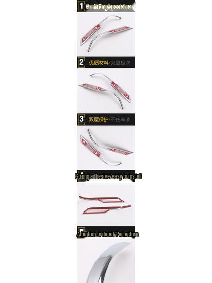 Vezel Rearview Mirror Trim for 15-19 Models: Decorative Bright Strip Accessory