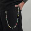 IngeSight.Z New HipHop Luxury Imitation Pearl Keychain Belt Chain Men Creative Punk Trouser Jeans Pants Chain Jewelry Accessory