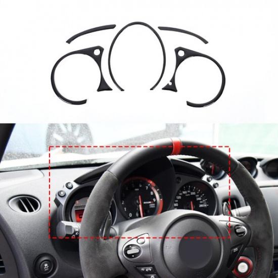 Glossy Black trument Panel Cover Trim Sticker For Nissan 370Z Z34 2009-20