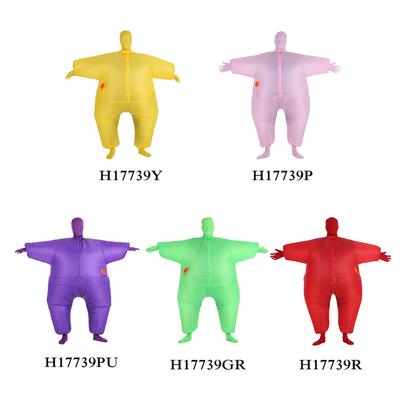 Funny Adult Size Inflatable Full Body Costume Suit Air Fat Inflatable Jumpsuit Costume Fan Operated