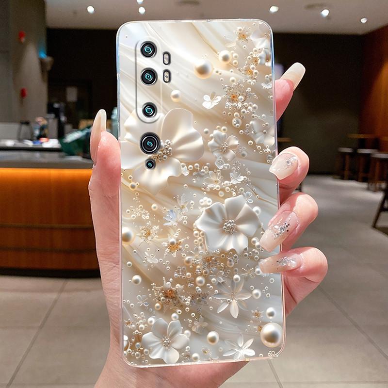 Phone Case For Xiaomi Mi cc9 Pro/Mi Note 10/Mi Note 10 Pro Butterfly Bow Protective Casing Transparent Soft Silicone TPU Cover