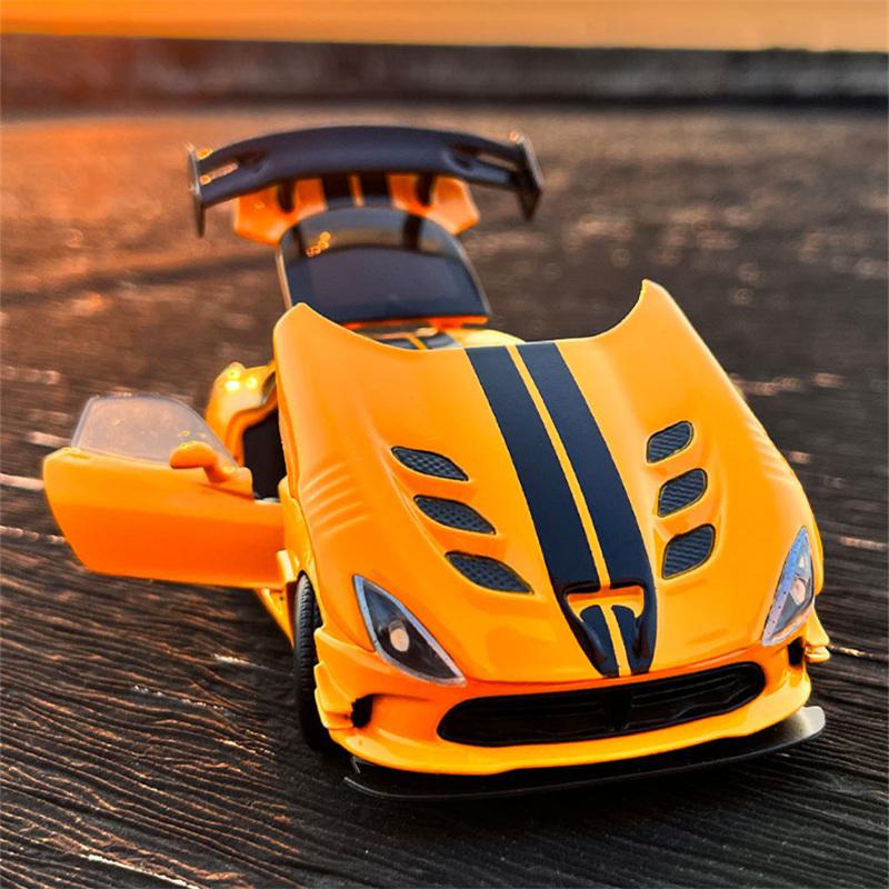 1/32 Dodge Viper ACR SRT Alloy Sports Car Model Diecasts Metal Toy Vehicles Car Model Simulation Sound and Light Childrens Gifts