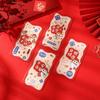 6pcs Cartoon 2025 Snake Year Red Envelopes Calligraphy New Year Money Packets  Celebration Party