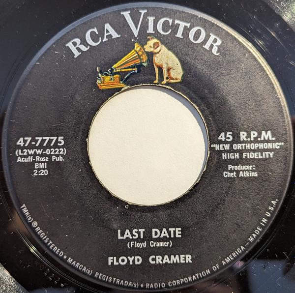 

7-дюймовая пластинка FLOYD CRAMER - Last Date 477775 RCA Victor 1960 США Фолк Б/У