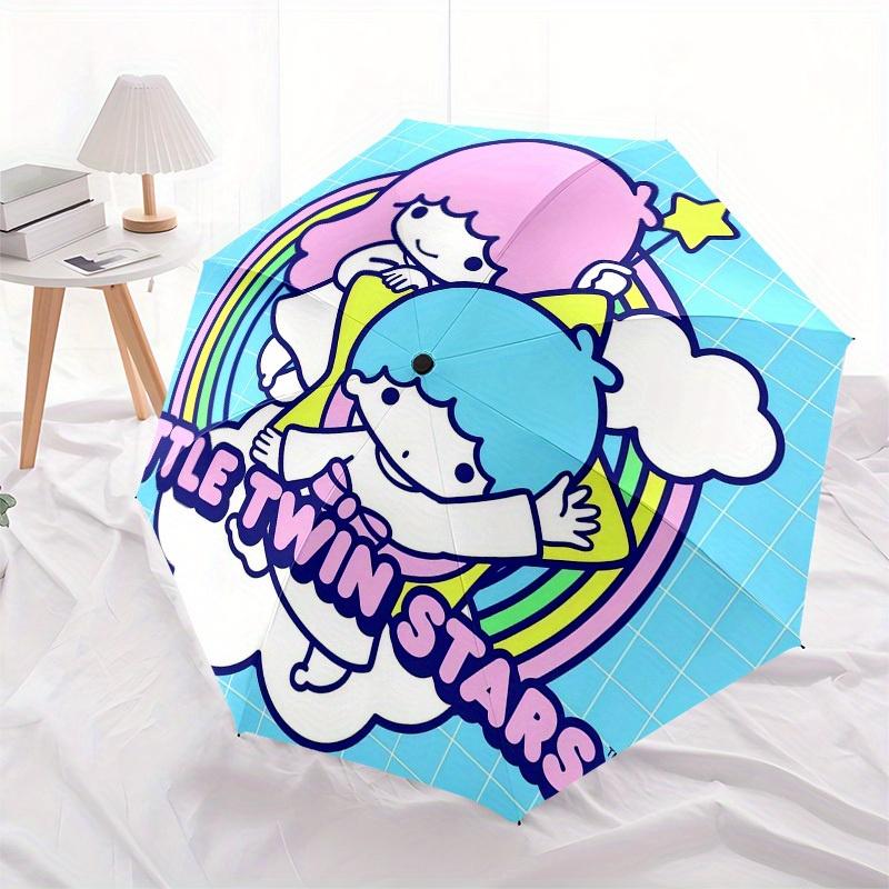 1pc Little Twin StarsUmbrella with Plastic Handle,Suitable for All Seasons Home Travel Outdoor UmbrellaSanlio179