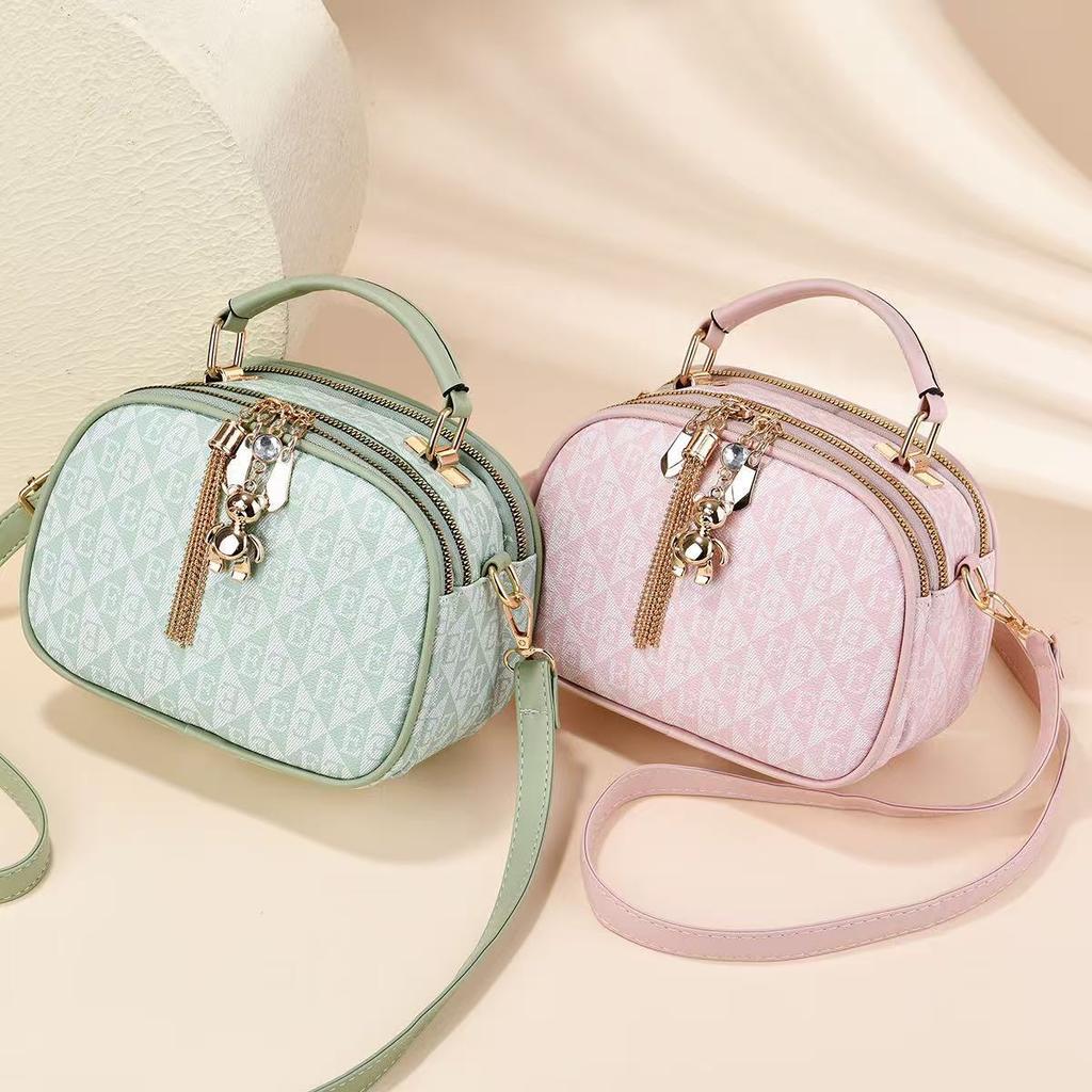 Fashion Chic Print Small Square Handbag For Ladies, All-Match Multiway Shoulder & Crossbody Casual Bag
