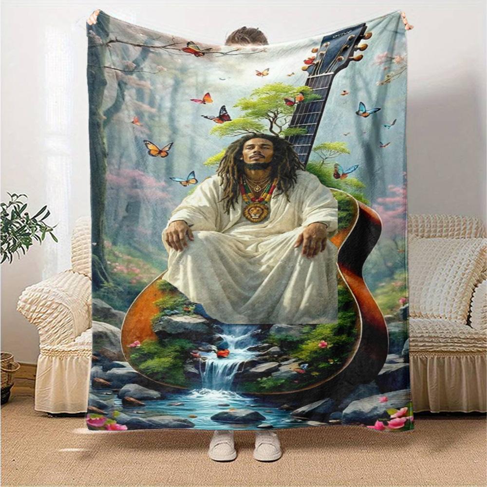 Bob Marley Blanket Durable Comfort Great for Bed Chair Couch for All Occasions Modern Style Gift for Travel Home Birthdays