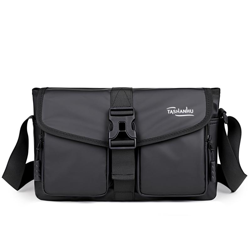 Men'S Crossbody Bag Nylon Lightweight Chest Shoulder Bag With Zipper Pocket Waterproof Outdoor Travel Sport Messenger Bag